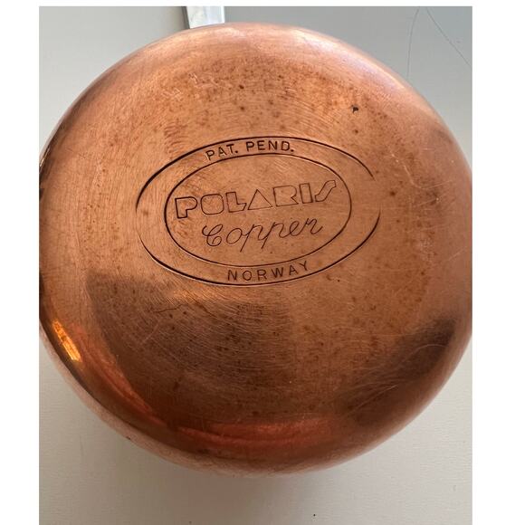 Polaris Norway Copper Clad Stainless Steel 1/3 Qt Butter Warmer Pan Excellent - Picture 2 of 7